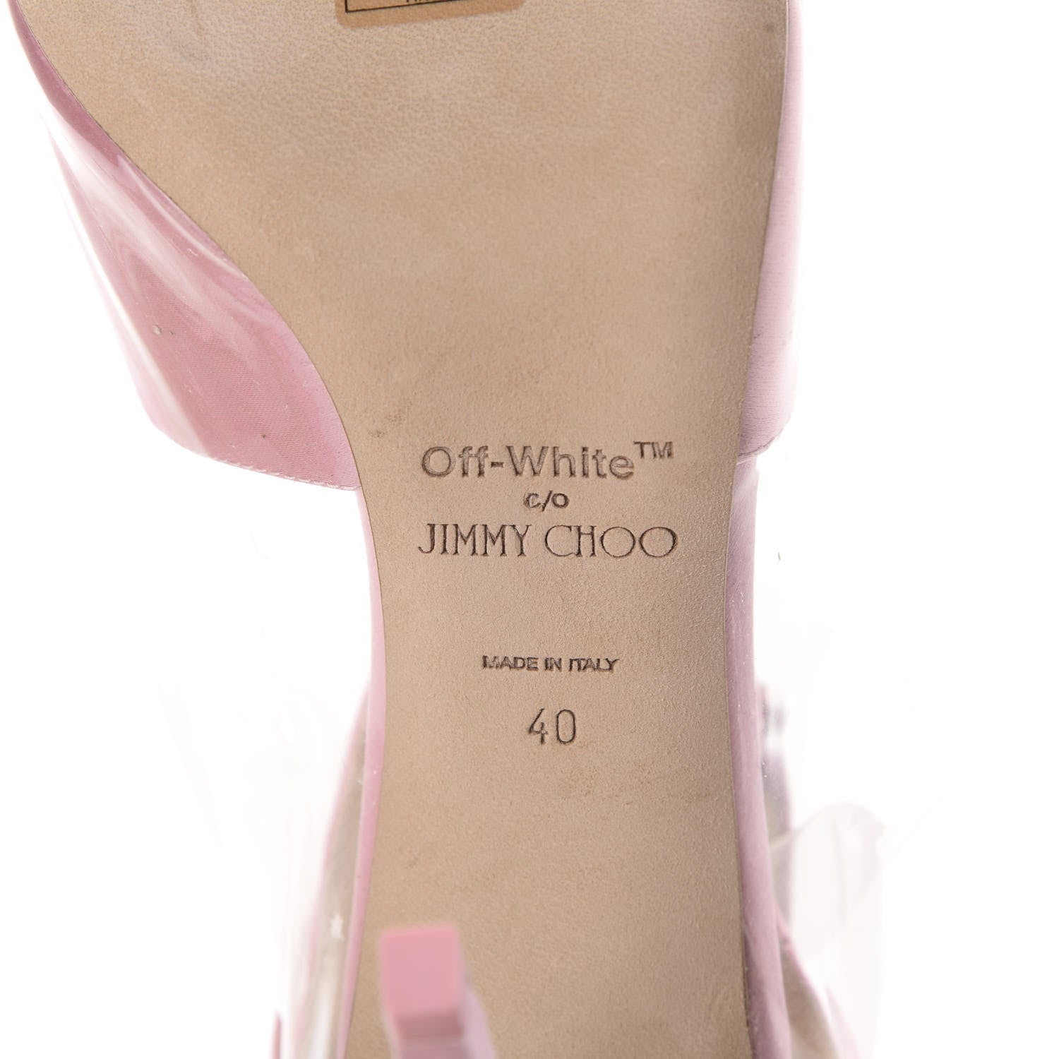 Jimmy Choo x OFF-WHITE Satin TPU Claire 100 Pumps 40 Pink 7 of 10