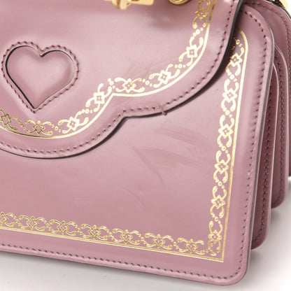 Gucci Calfskin Bamboo Crystal Mini Thiara Top Handle Bag Carmine Rose Gold 8 of 12