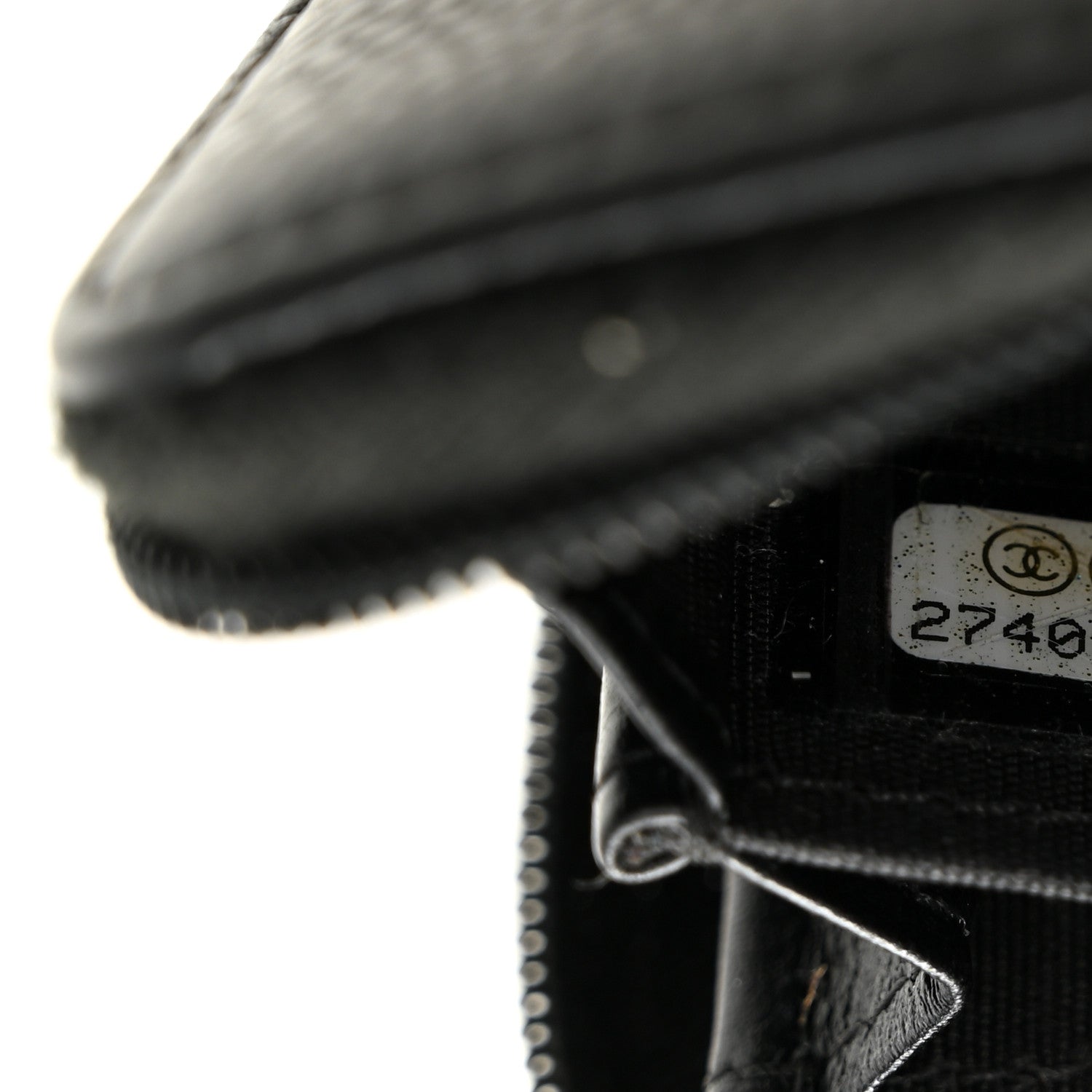 Chanel Caviar Timeless CC Zip Around Coin Purse Black 7 of 8