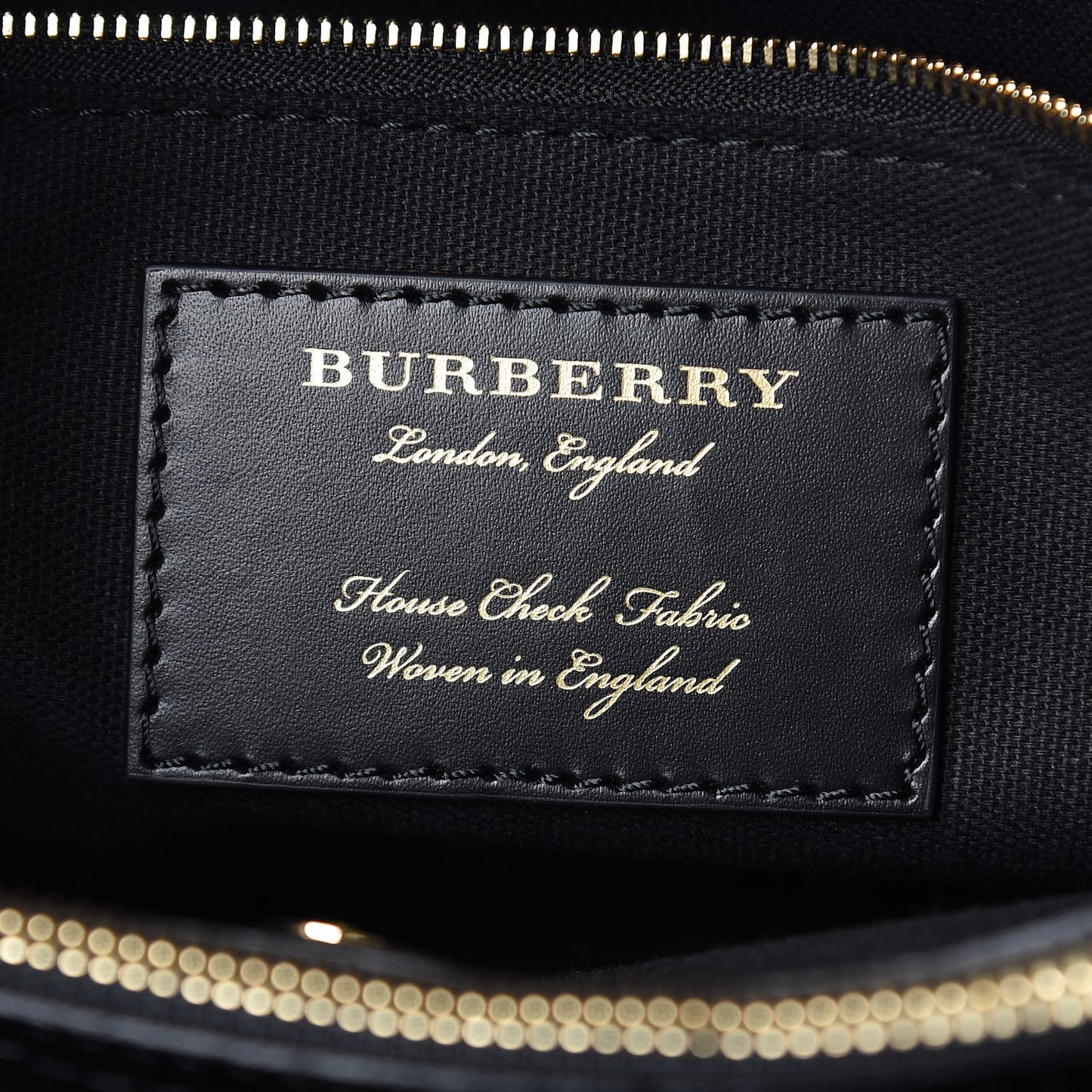 Derby Calfskin Vintage Check Medium Banner Tote Black