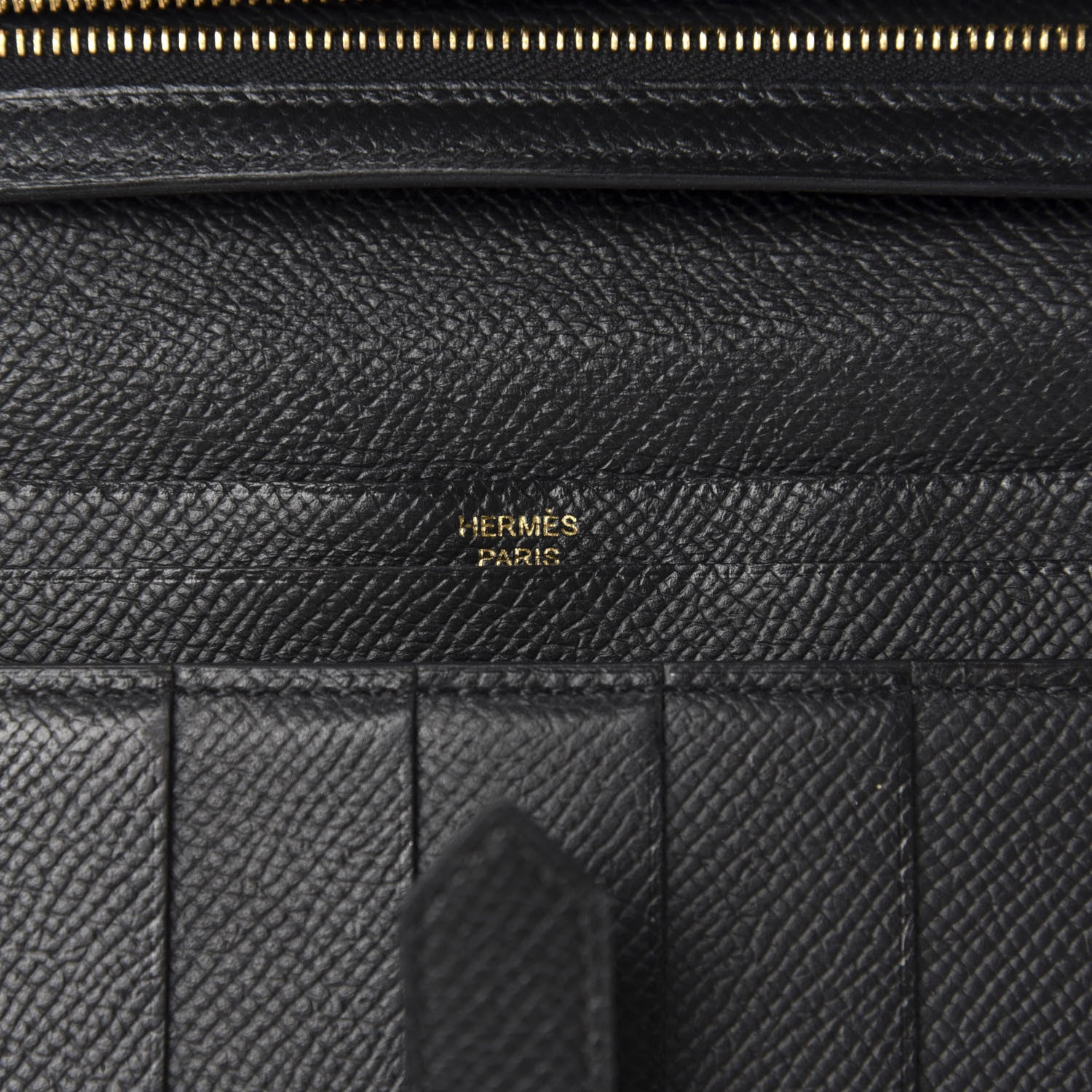 Hermes Epsom Bearn Gusset Wallet Black 6 of 7