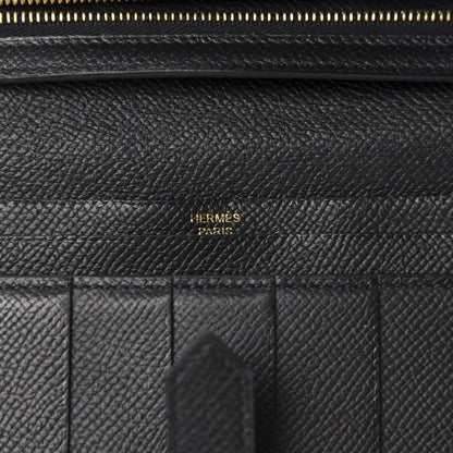 Hermes Epsom Bearn Gusset Wallet Black 6 of 7