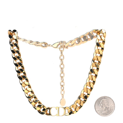 Christian Dior Metal Danseuse Etoile Chain Choker Necklace Gold 2 of 4