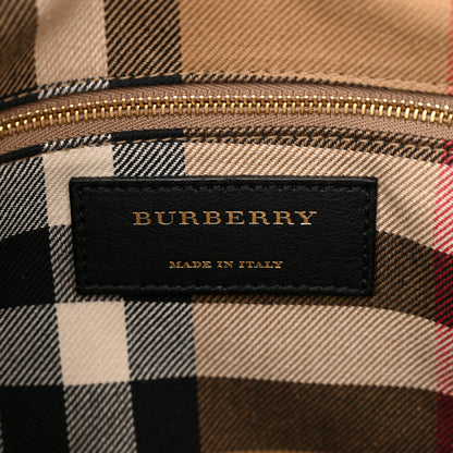 Burberry Grainy Calfskin Perforated Medium Broguing Banner Tote Grey 6 of 12