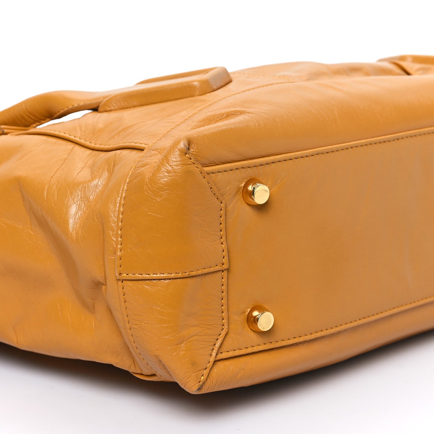 Paper Calfskin Maxi Intrecciato Medium Arco Slouch Yellow