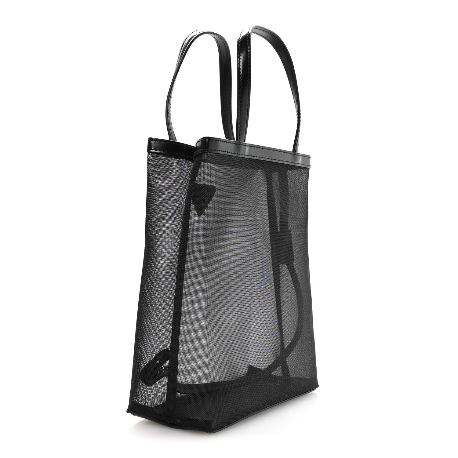 Prada Mesh Small Tote Bag Black 4 of 11