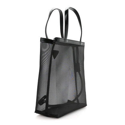Prada Mesh Small Tote Bag Black 4 of 11