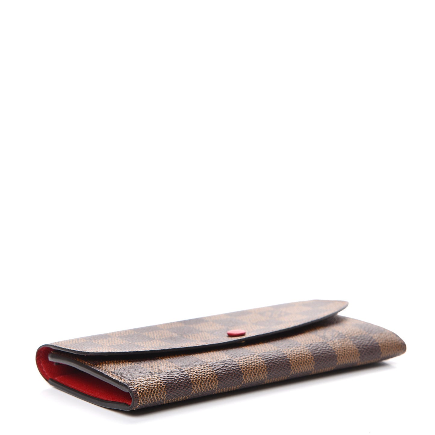 Damier Ebene Emilie Wallet Red