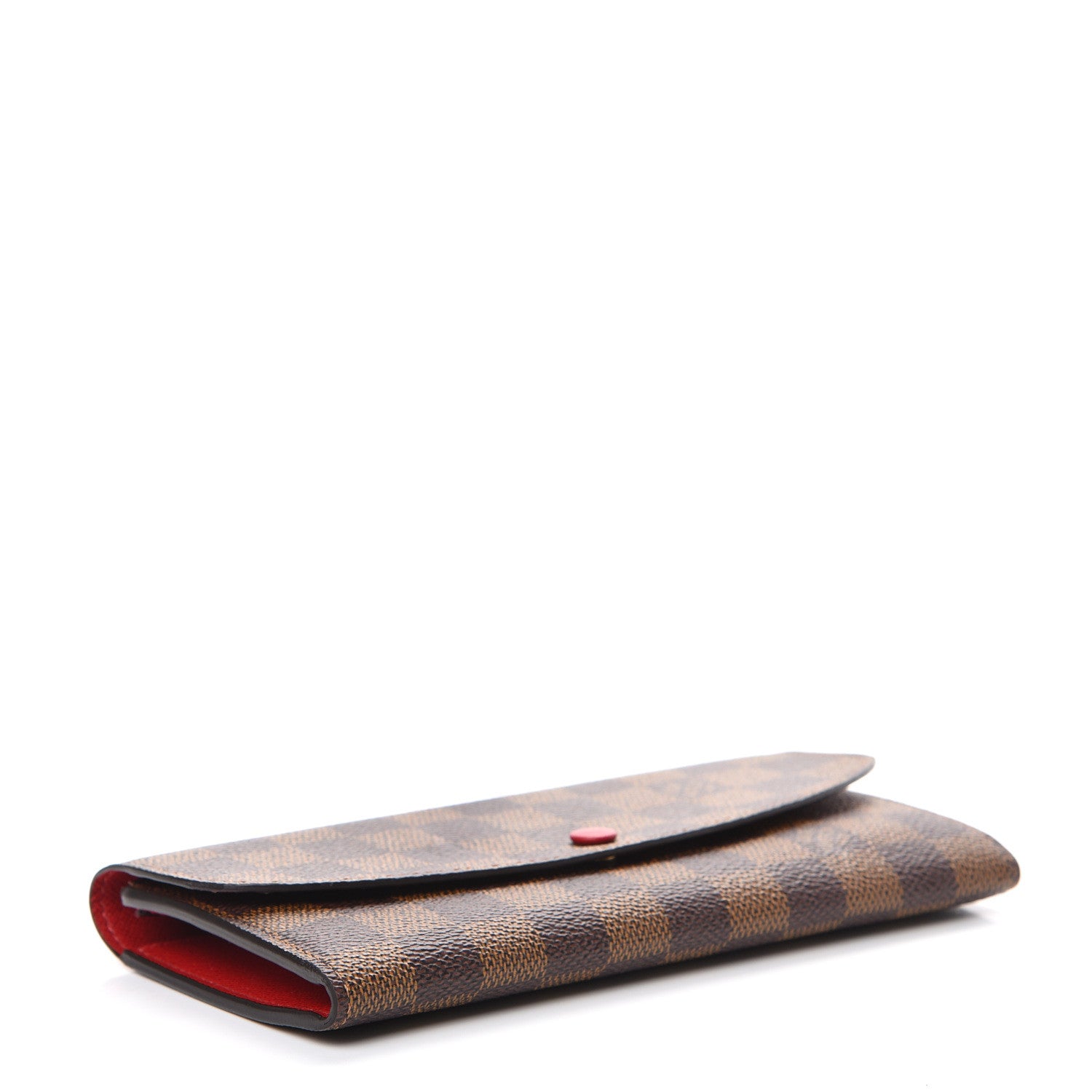 Louis Vuitton Damier Ebene Emilie Wallet Red 3 of 8