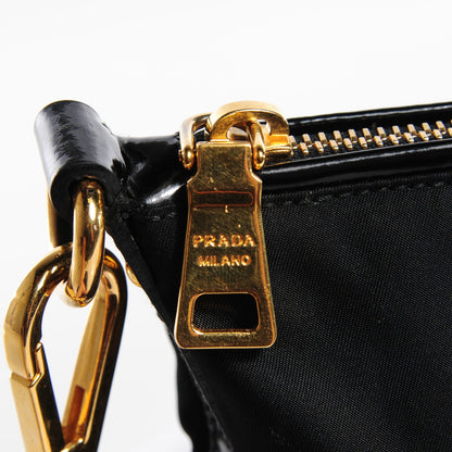 Prada Nylon Small Flat Messenger Bag Black 3 of 11
