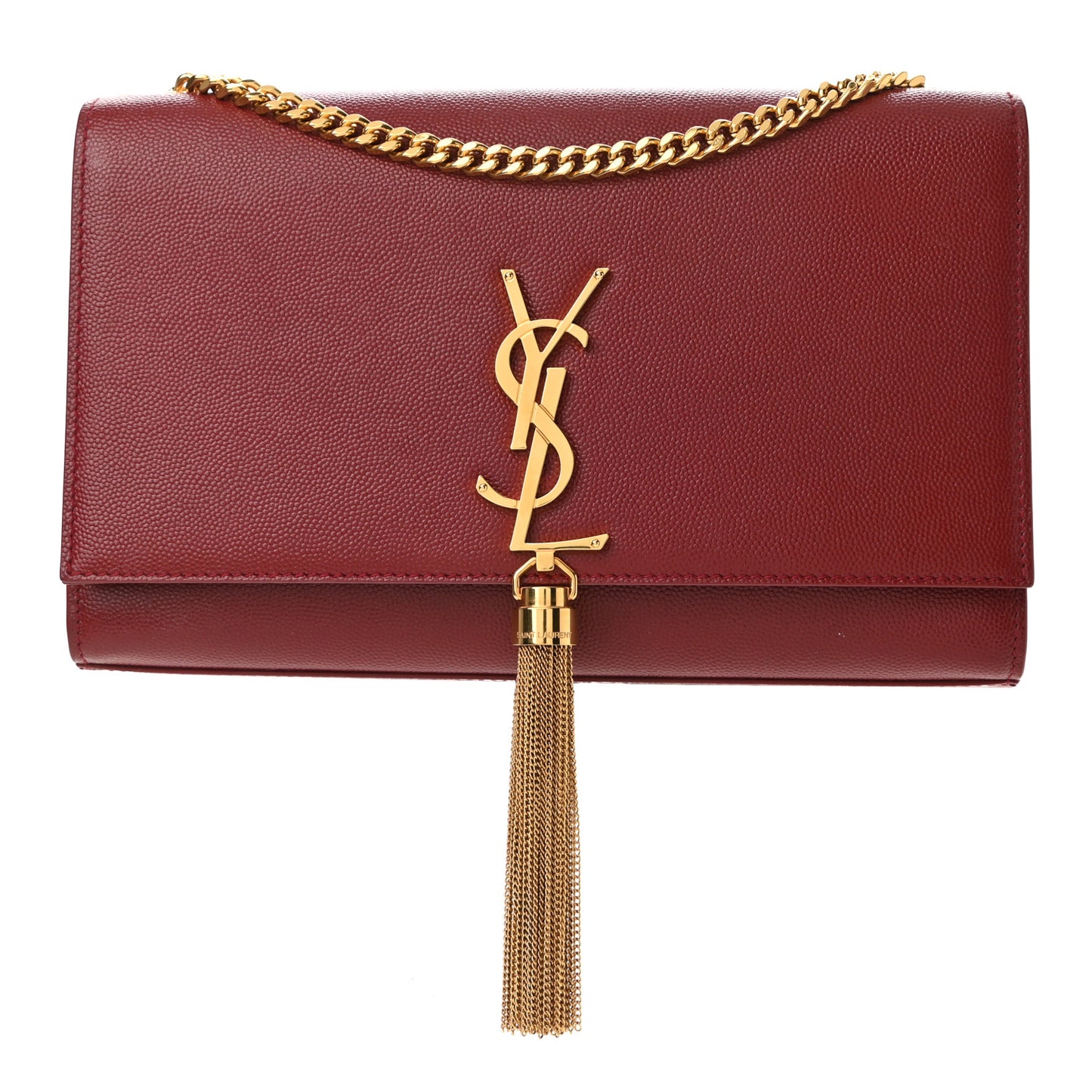 Grain De Poudre Medium Classic Monogram Kate Tassel Satchel Red