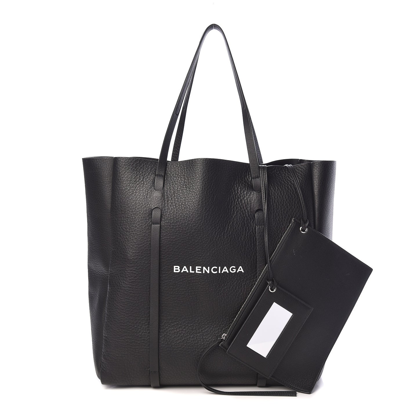 Pebbled Calfskin Medium Everyday Tote Black