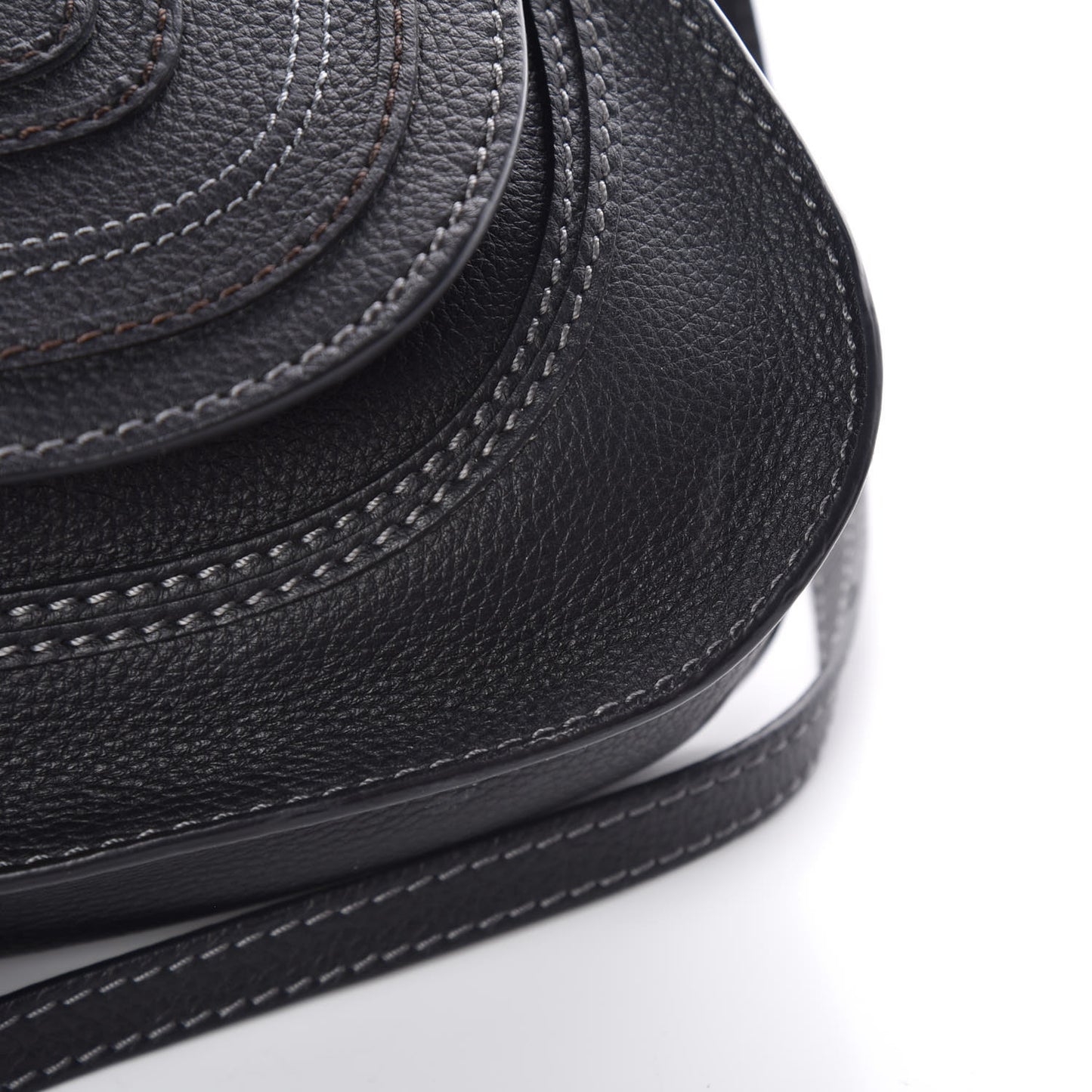 Calfskin Small Marcie Satchel Black