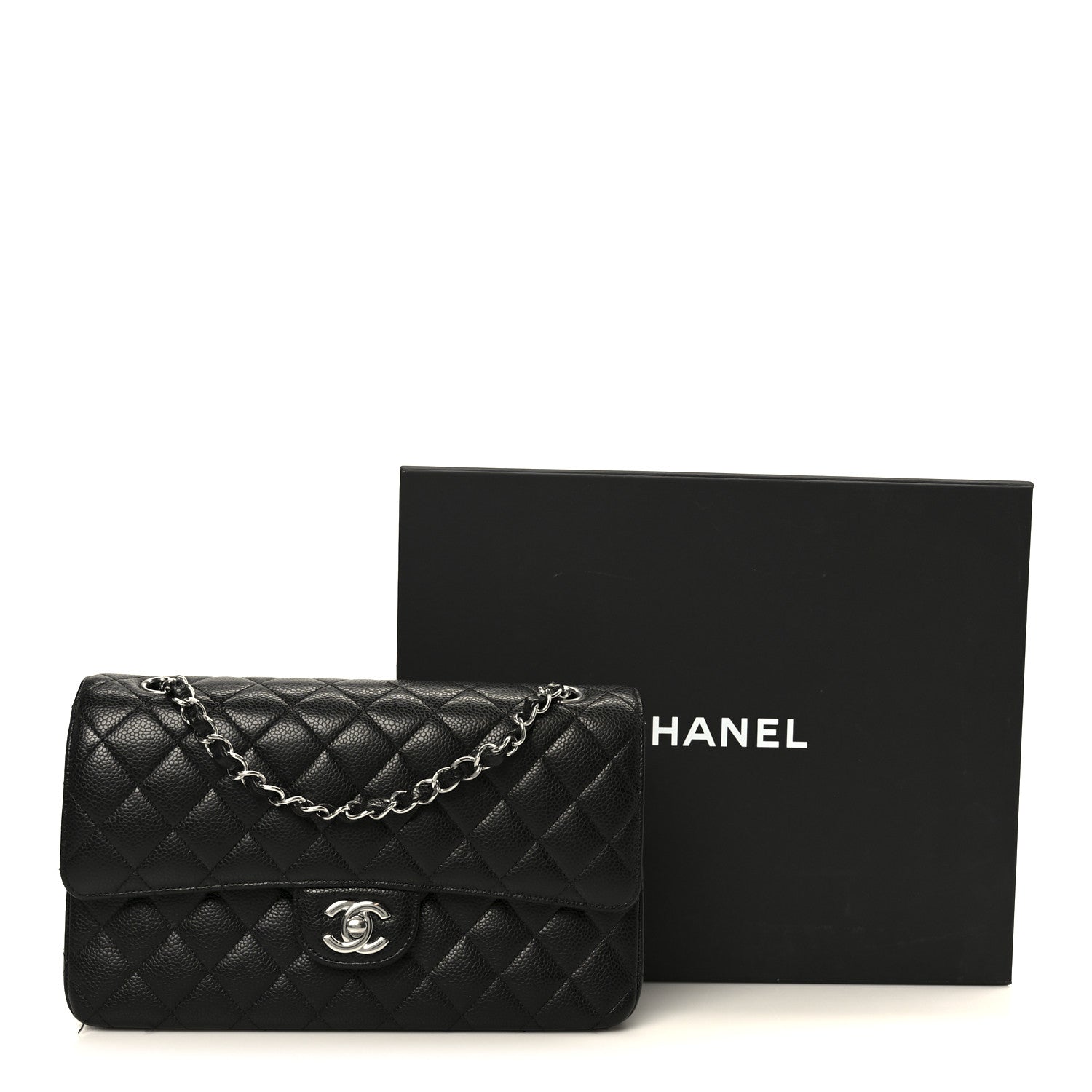 Chanel Caviar Quilted Medium Double Flap Black 13 of 13