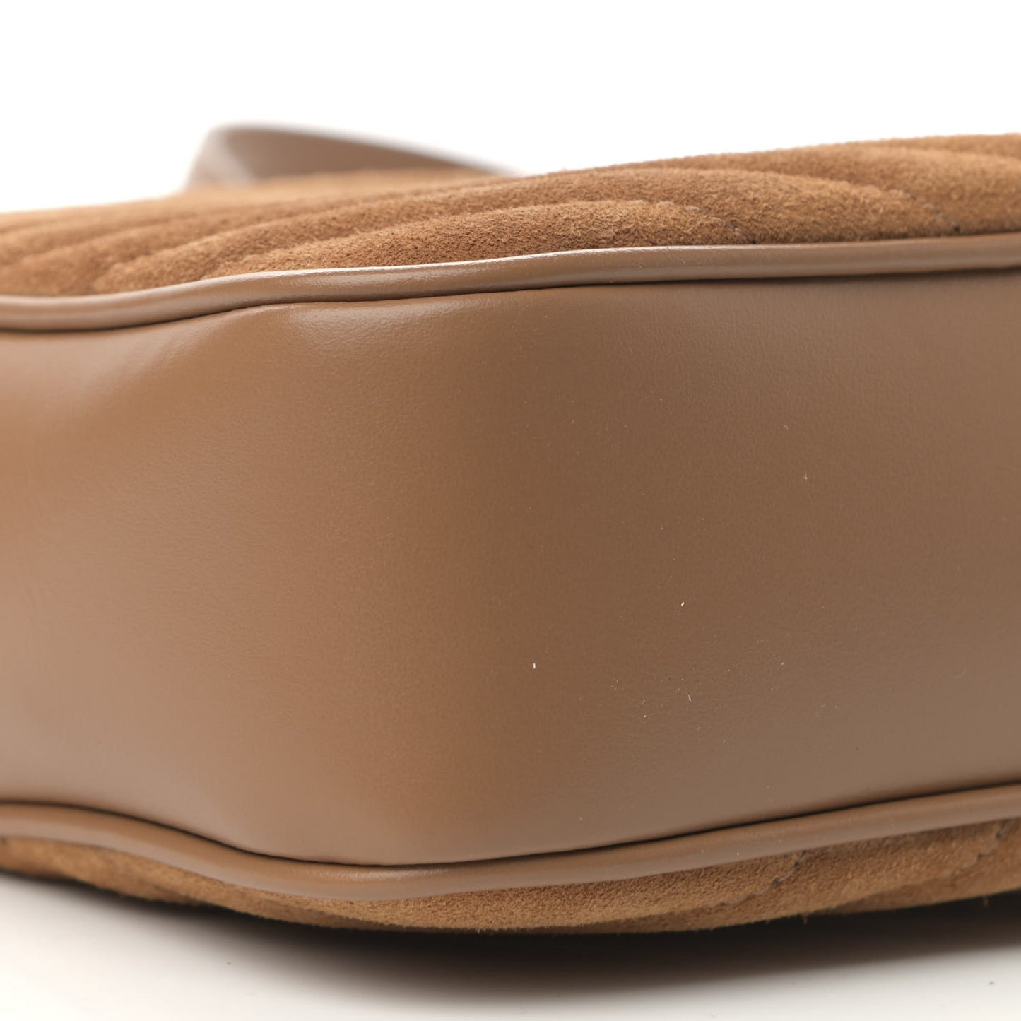 Suede Matelasse Monogram Lou Camera Bag Cinnamon