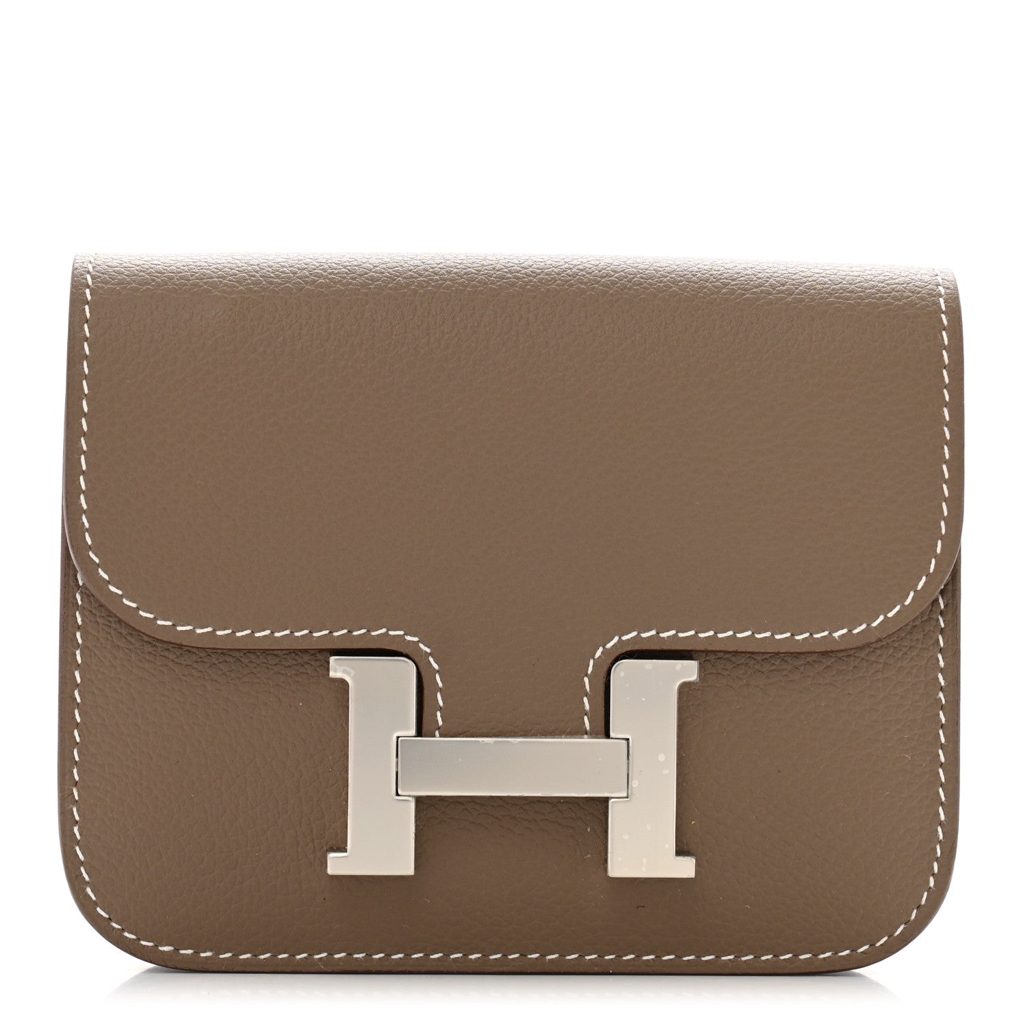 Hermes Evercolor Constance Slim Wallet Etoupe 1 of 10