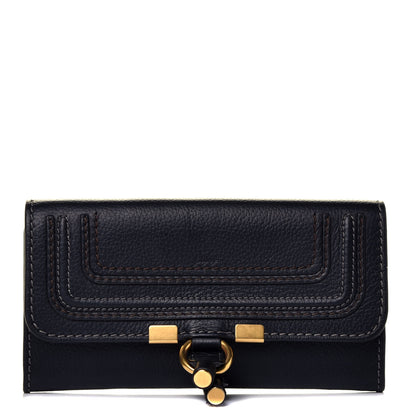 Chloe Calfskin Marcie Continental Flap Wallet Black 1 of 7