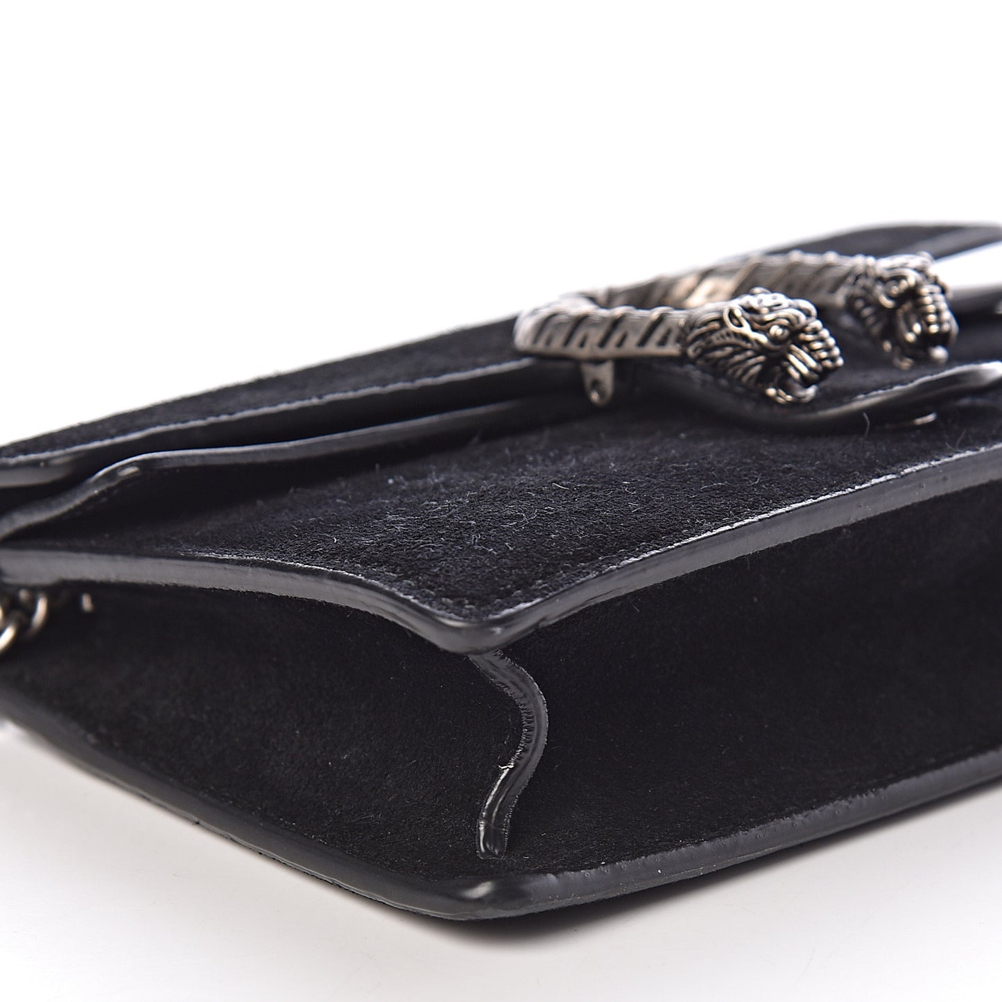 Suede Super Mini Dionysus Shoulder Bag Black