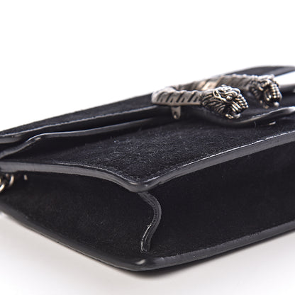 Gucci Suede Super Mini Dionysus Shoulder Bag Black 8 of 9