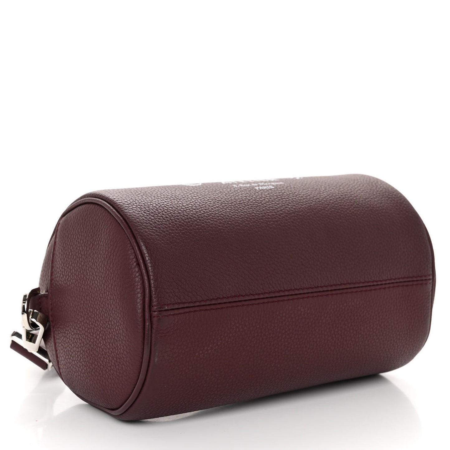 HOMME Grained Calfskin Mens Roller Pouch Burgundy