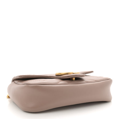 Gucci Calfskin Matelasse Super Mini GG Marmont Shoulder Bag Porcelain Rose 4 of 13