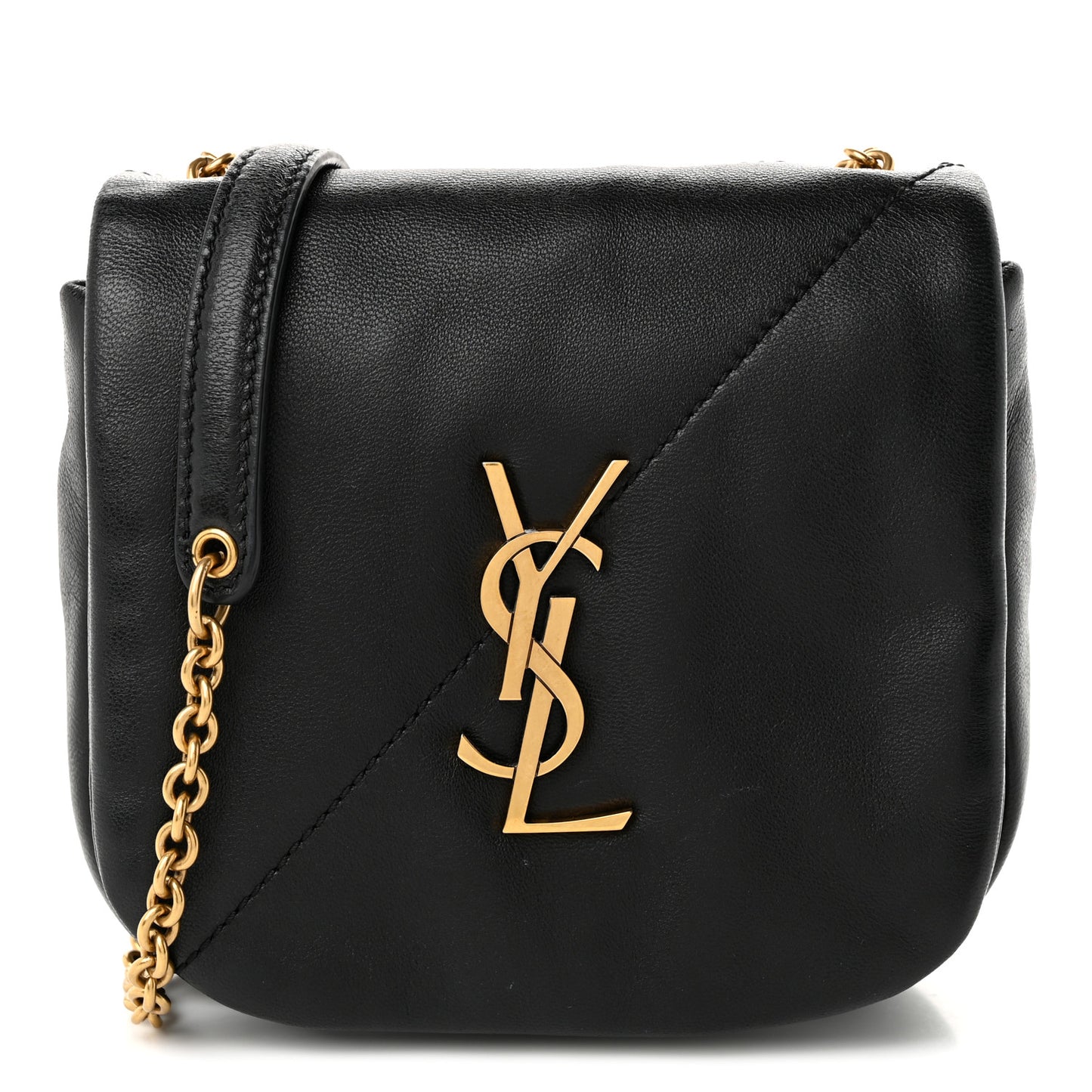 Lambskin Patchwork Monogram Nano Jamie 4.3 Black