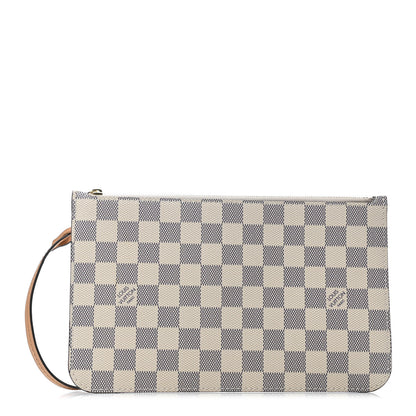 Louis Vuitton Damier Azur Braided Neverfull MM GM Pochette Pink 1 of 4