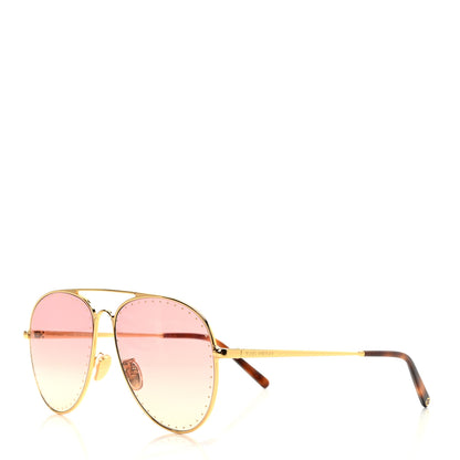 Louis Vuitton Metal LV Trunk Pilot Sunglasses Z1508U Pink 1 of 7