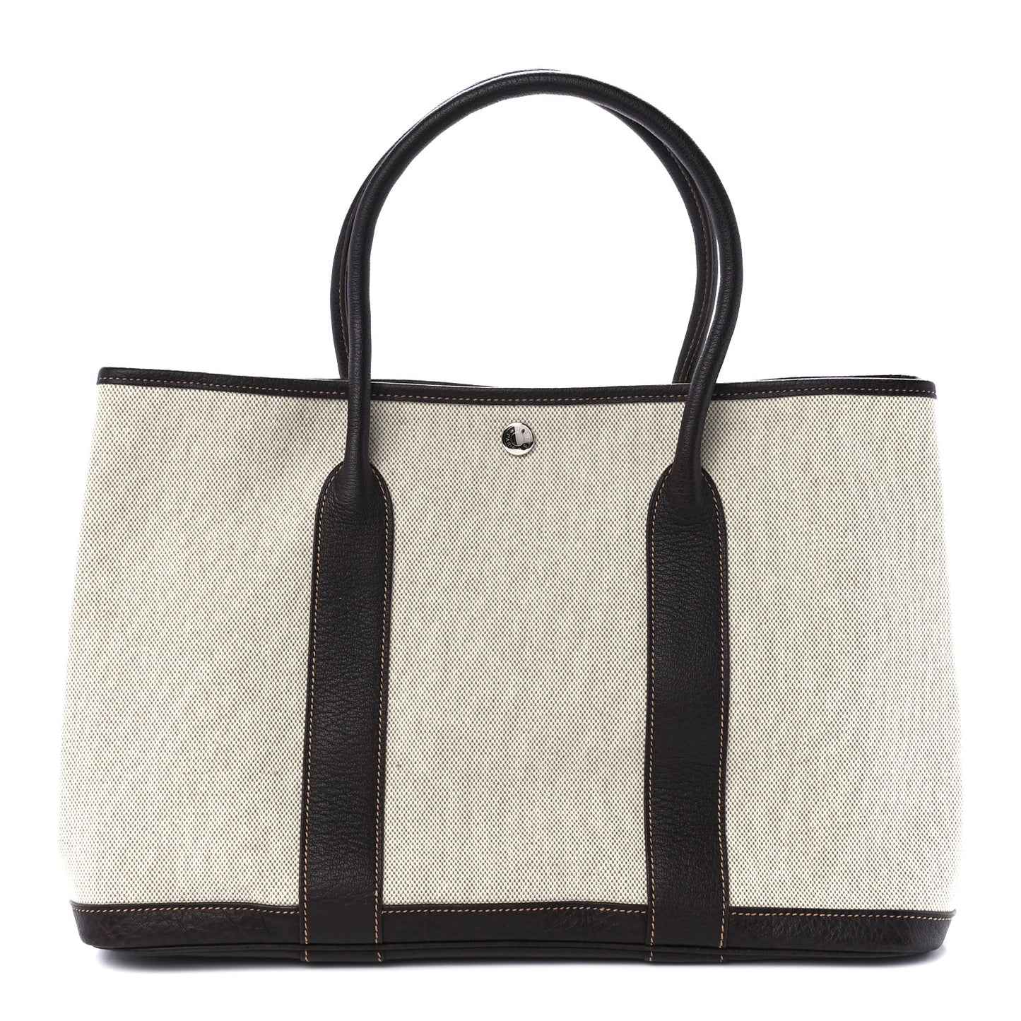 Buffle Skipper Toile Garden Party 36 MM Tote Marron Fonce