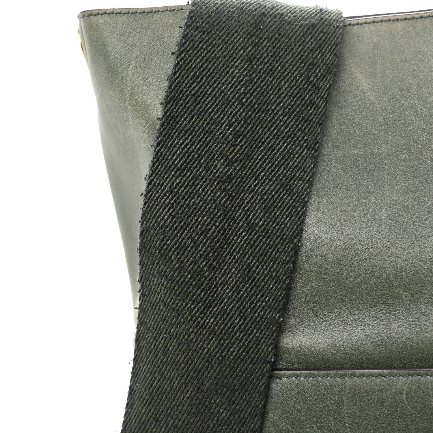 Celine Natural Calfskin Seau Sangle Bucket Green 14 of 14