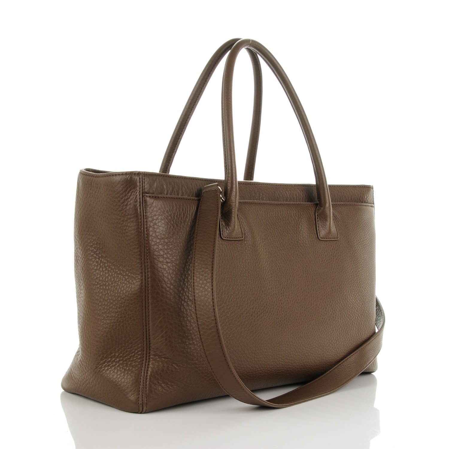 Chanel Deerskin Cerf Executive Shopper Tote Brown 189866