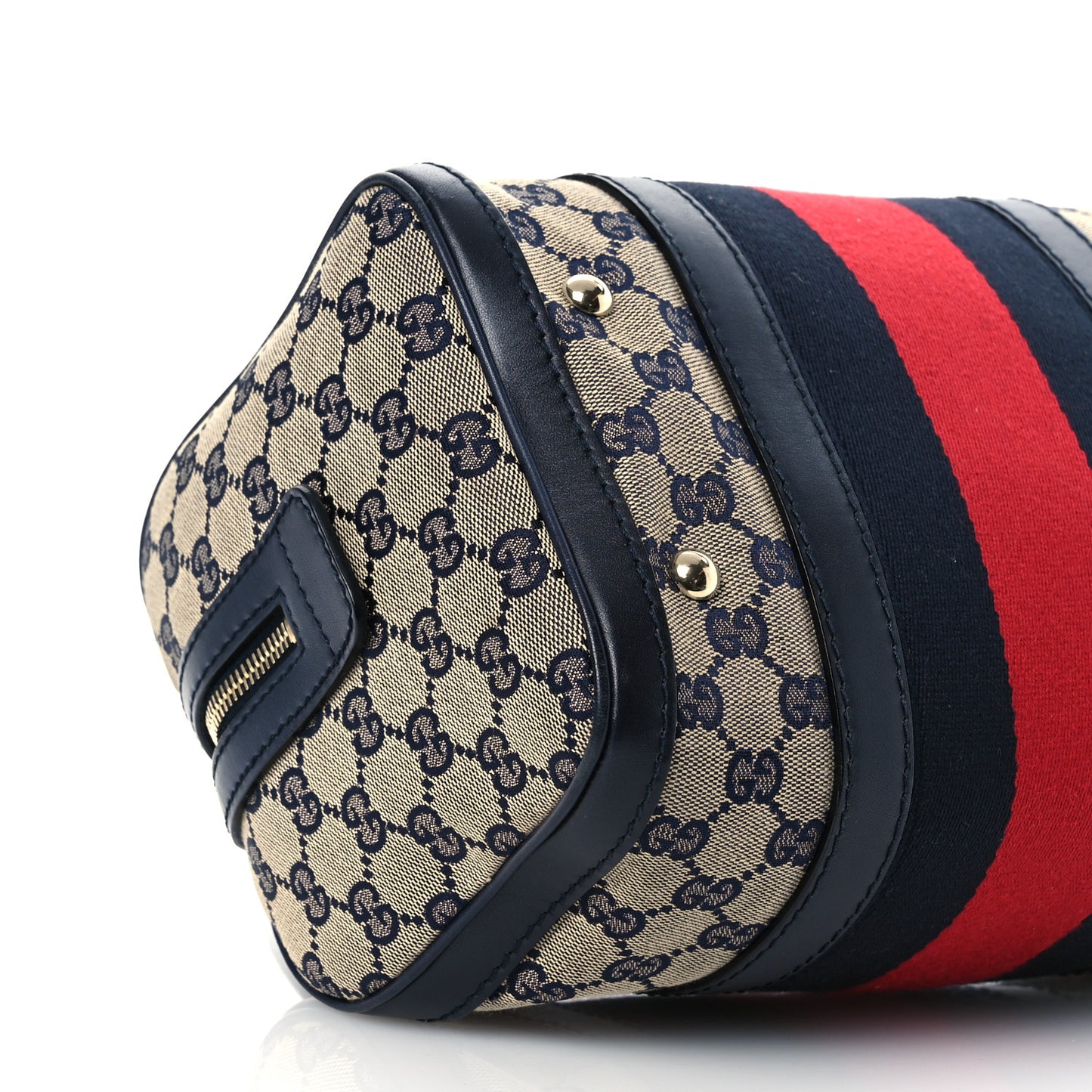 Monogram Vintage Web Small Boston Navy