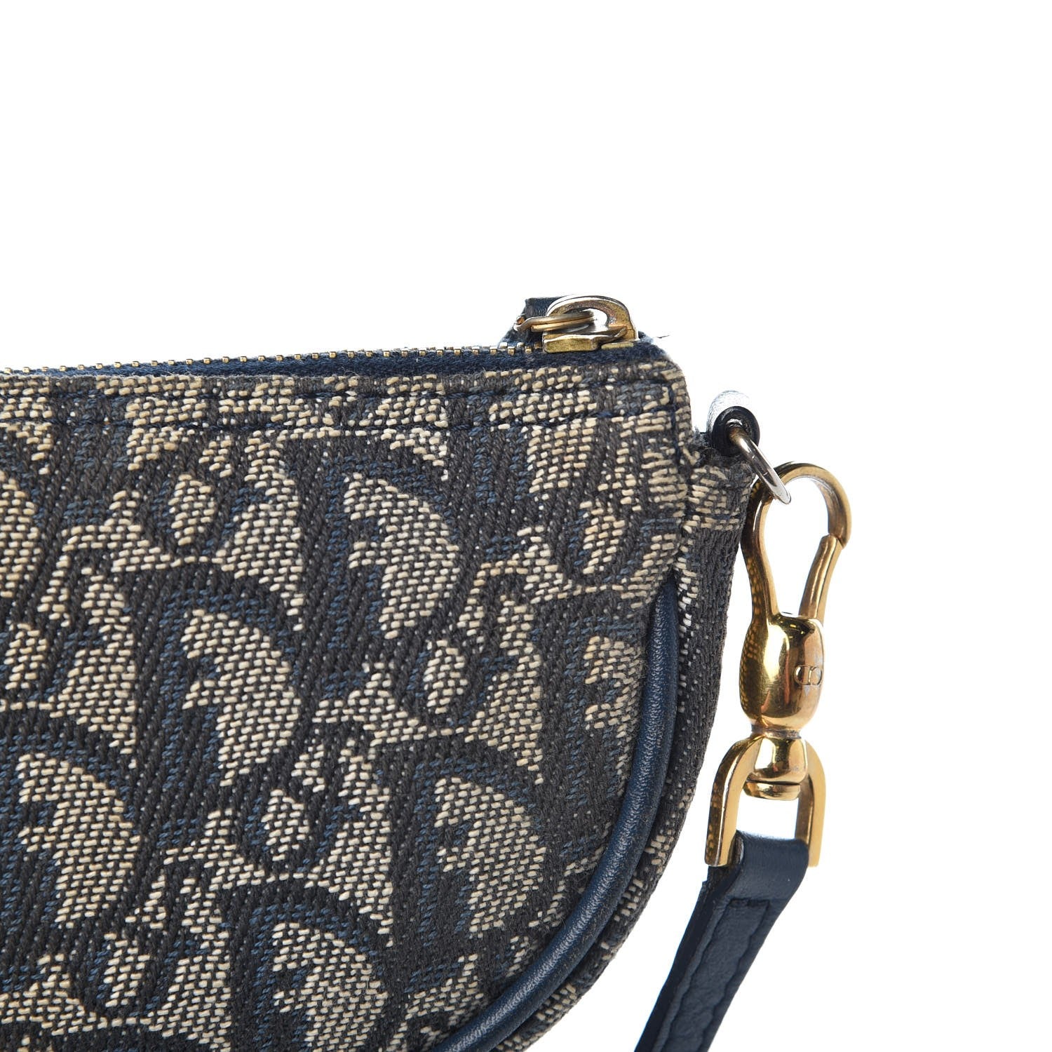 Christian Dior Monogram Mini Saddle Pochette Navy 8 of 10