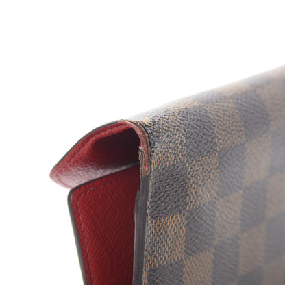 Louis Vuitton Damier Ebene Josephine Wallet Red 15 of 17