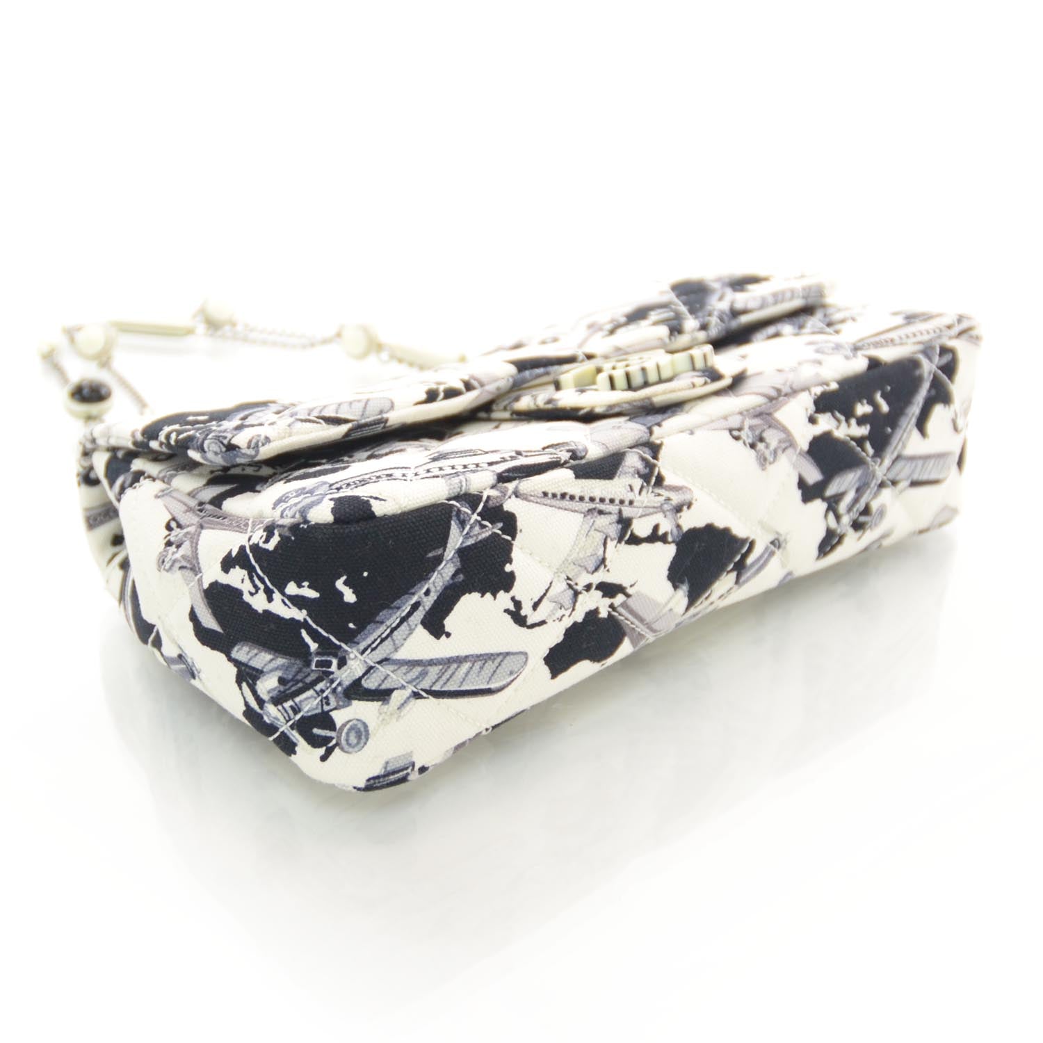Chanel Canvas Airplane Charm Medium Flap 4 of 7