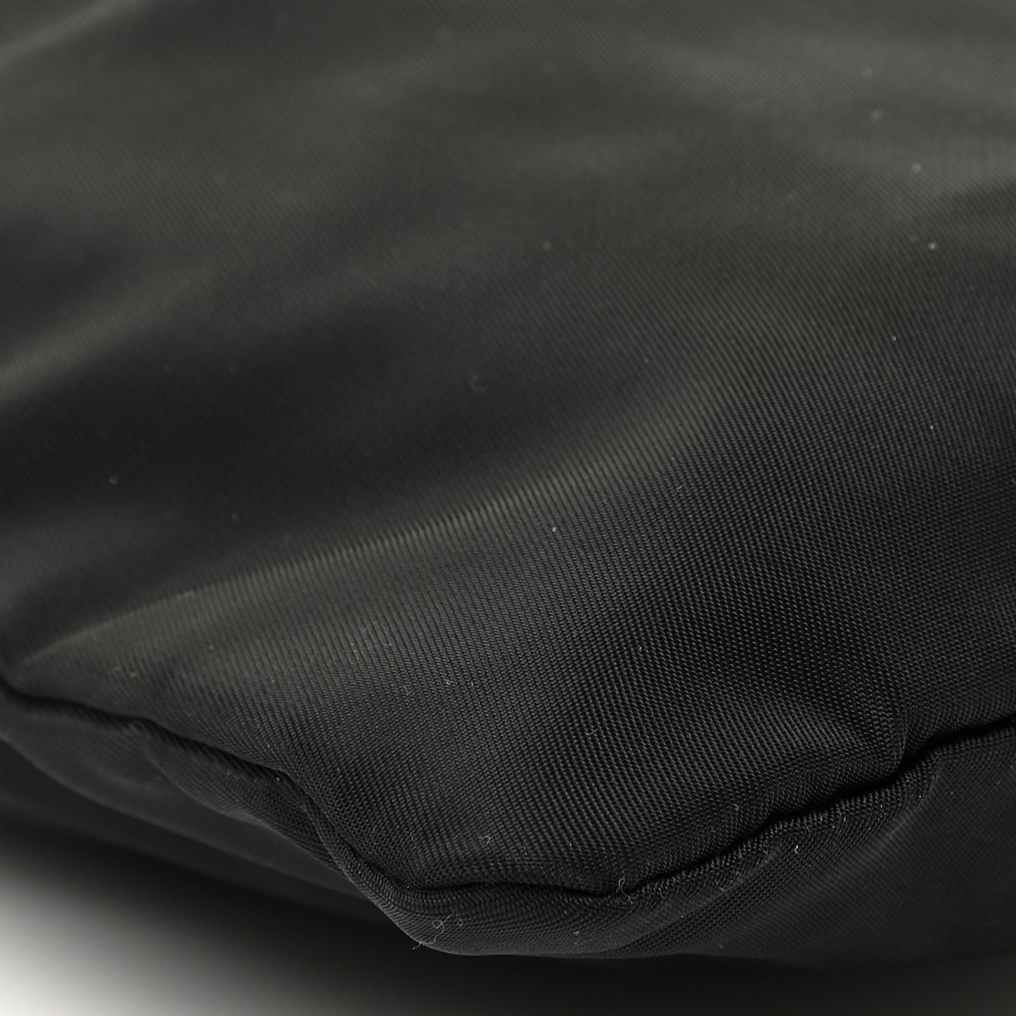 Nylon Small Flat Messenger Bag Black
