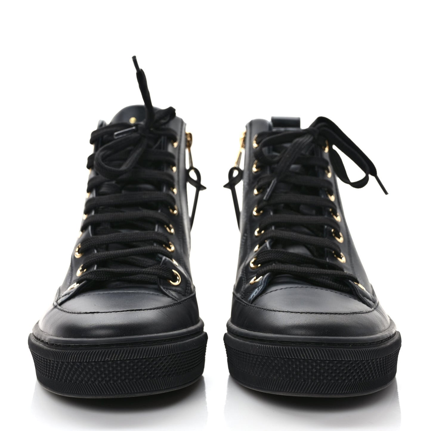 Calfskin Monogram Stellar Sneaker Boots 36 Black White