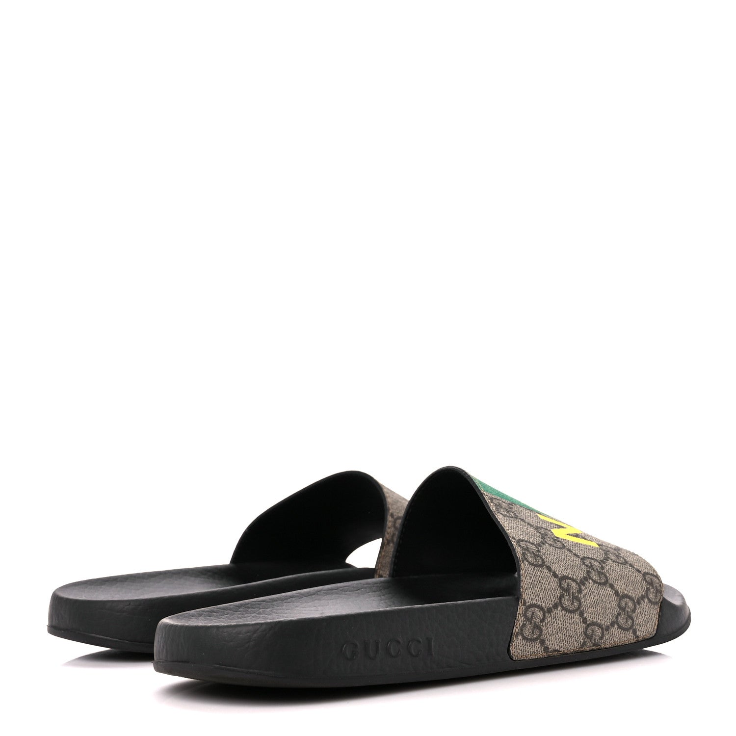 Gucci GG Supreme Monogram Fake/Not Slide Sandals 40 Beige Ebony 4 of 9
