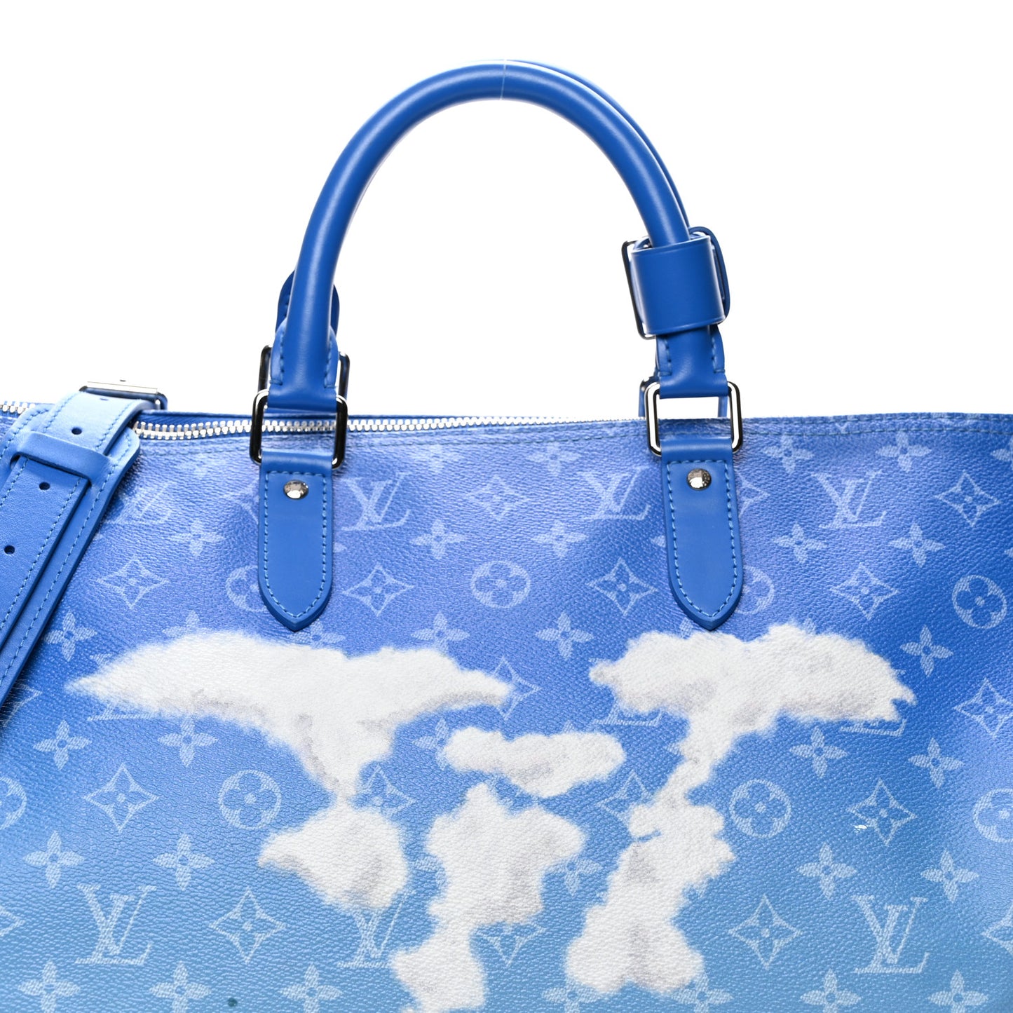 Monogram Clouds Keepall Bandouliere 50 Blue