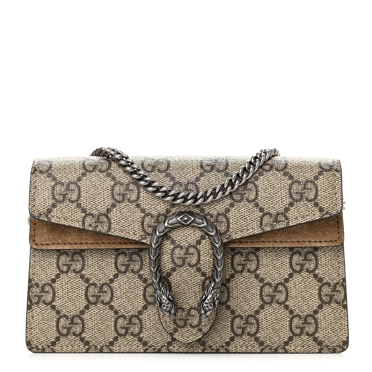 GG Supreme Monogram Super Mini Dionysus Shoulder Bag Taupe
