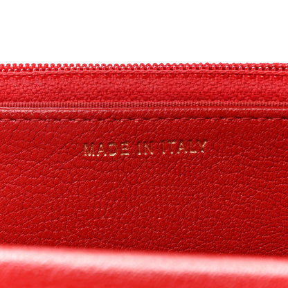 Chanel Goatskin Chevron Quilted Statement Wallet On Chain WOC Red 8 of 11