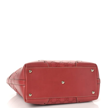 Gucci Guccissima Large Punch Tote Red 4 of 10
