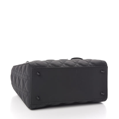 Christian Dior Ultra Matte Calfskin Cannage Medium Lady Dior Black 4 of 14