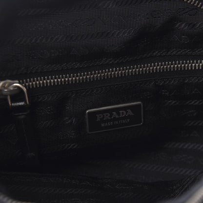 Prada Tessuto Nylon Saffiano Hobo Black 8 of 9