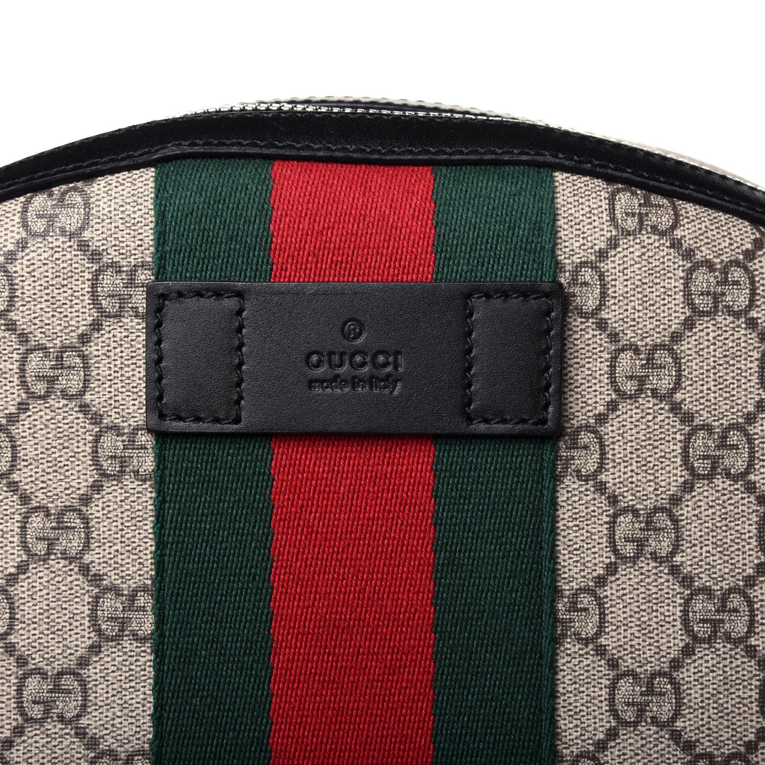 Gucci GG Supreme Monogram Web Dome Backpack Black 15 of 16