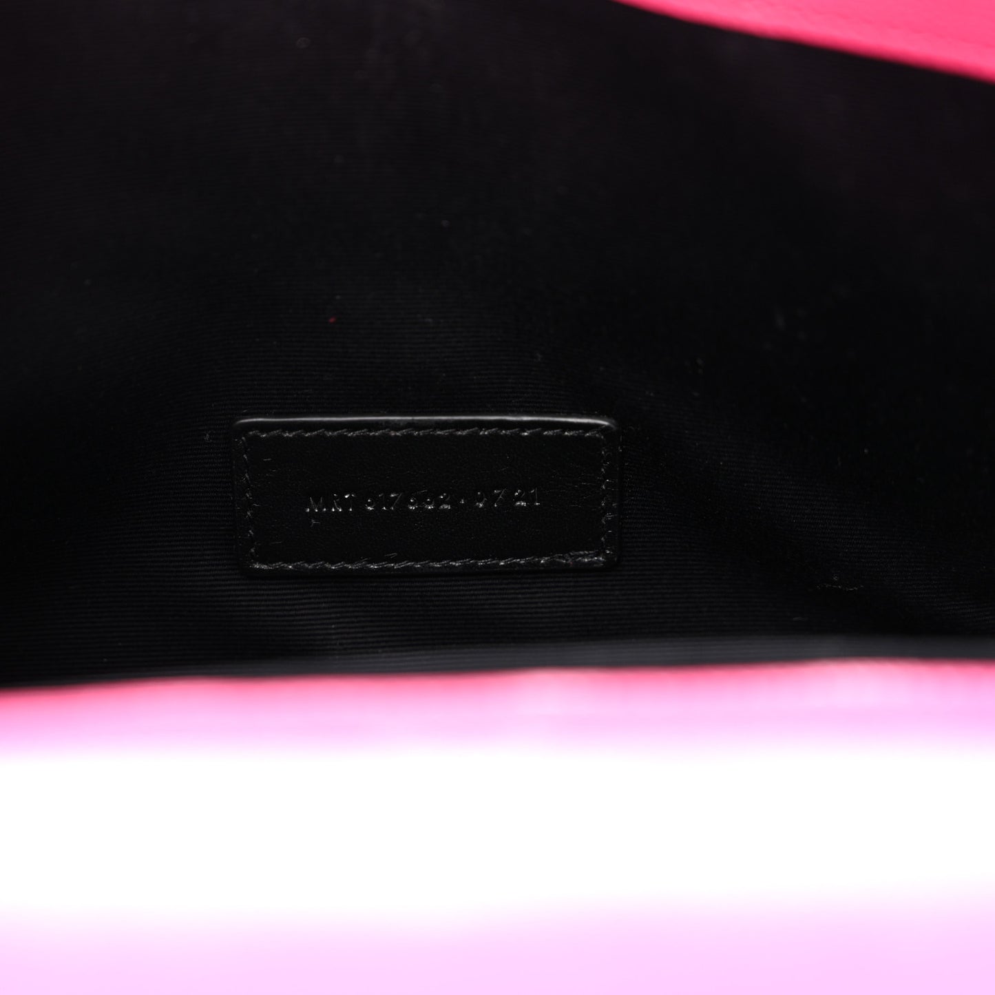 Grain De Poudre Matelasse Chevron Monogram Envelope Clutch Fuchsia