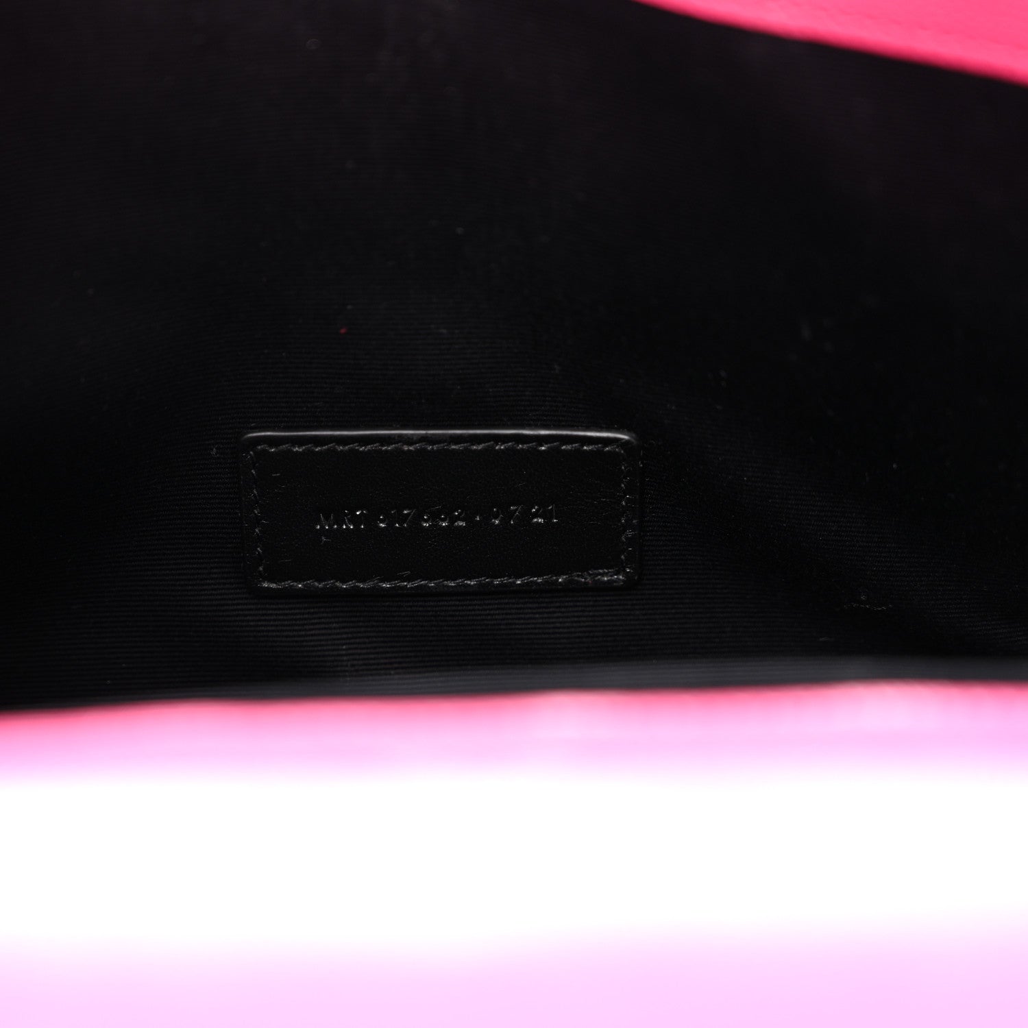 Saint Laurent Grain De Poudre Matelasse Chevron Monogram Envelope Clutch Fuchsia 7 of 11