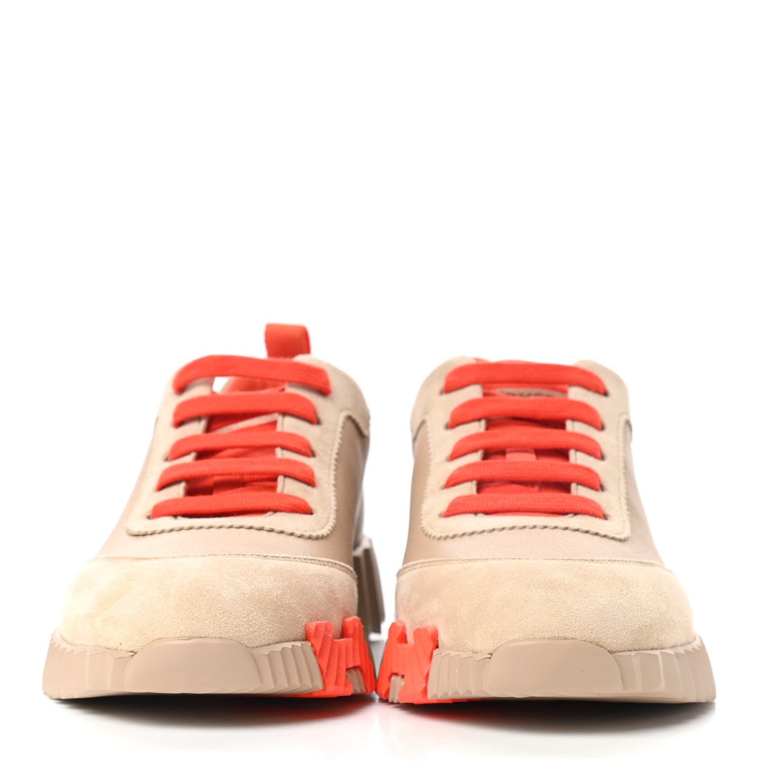 Hermes Goatskin Suede Goatskin Bouncing Sneakers 36 Beige Sarrasin 2 of 8