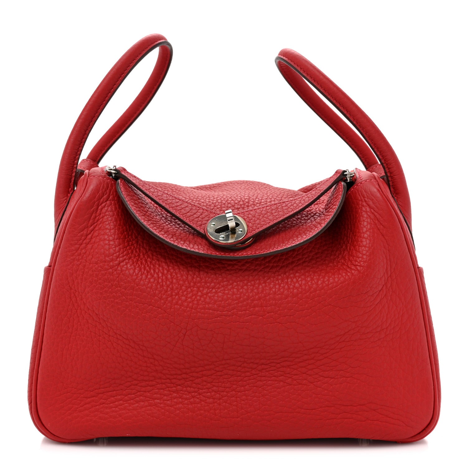 Hermes Taurillon Clemence Lindy 26 Rouge Casaque 1 of 11