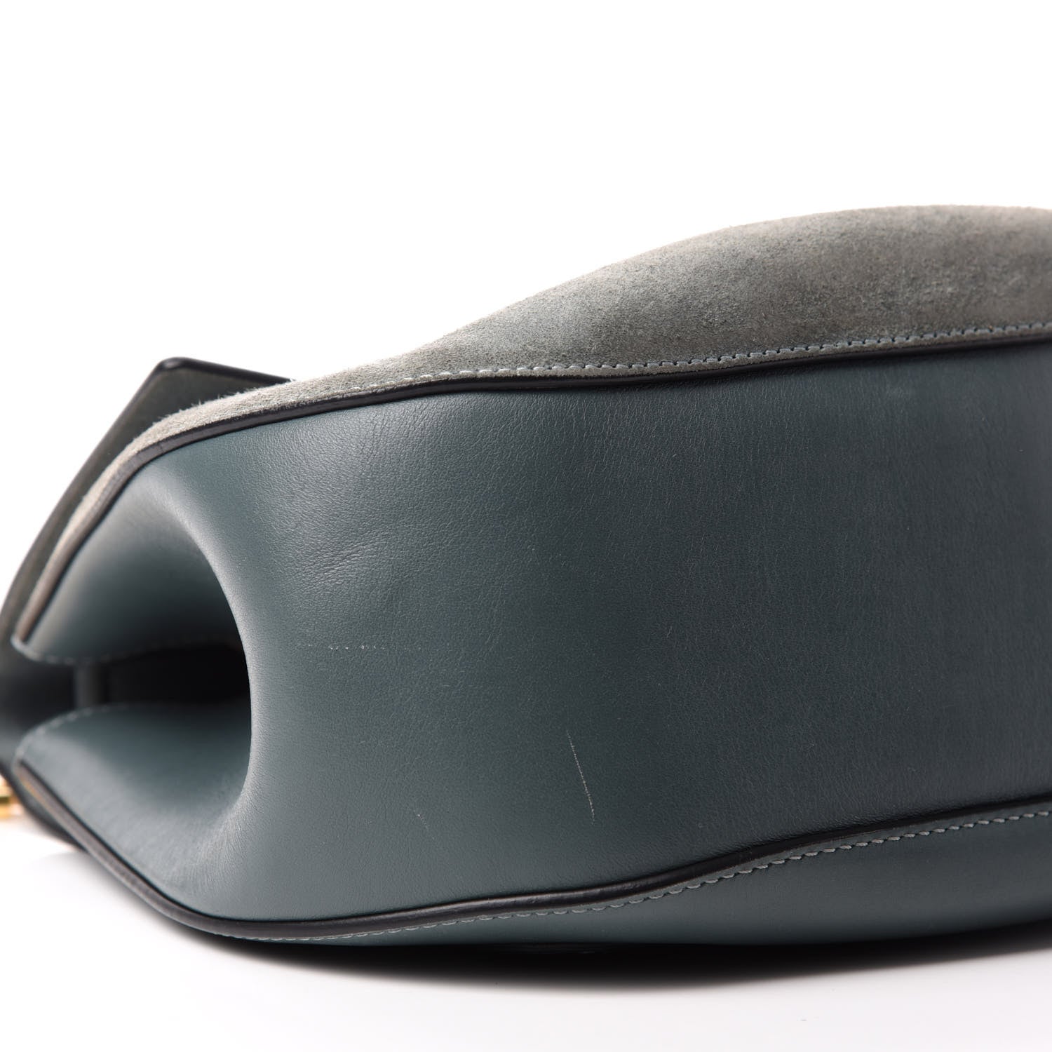 Chloe Suede Smooth Calfskin Drew Shoulder Bag Cloudy Blue 6 of 11